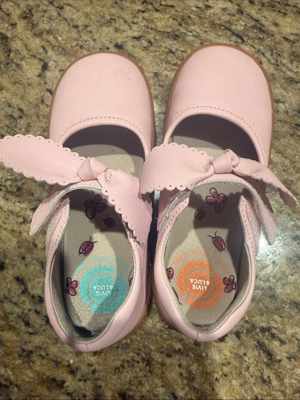 Livie & Luca Light Pink Scalloped Mary Jane Shoes